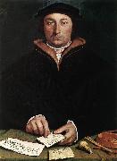 HOLBEIN, Hans the Younger Portrait of Dirk Tybis  fgbs Spain oil painting artist